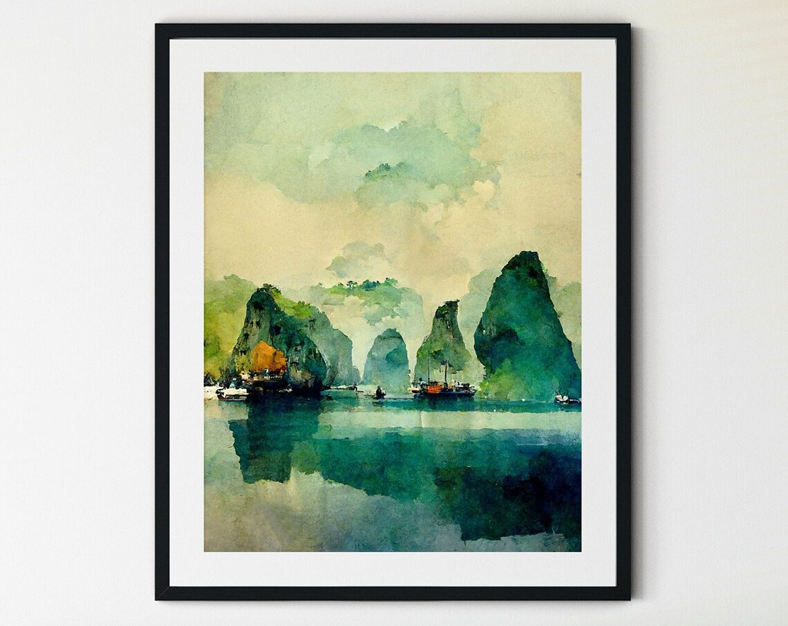 Ha Long Bay Vietnam Travel Poster, Vietnam Photo