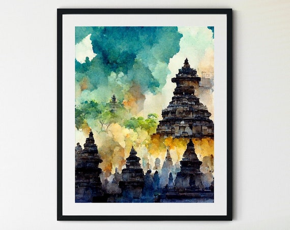 Temple Wall Art Buddhist Art Buddha Wall Art Buddhism Wall Art Buddhism Poster Buddhism Home Decor Buddhist Print Buddhism Decor