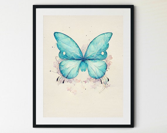 Neutral Butterfly Butterfly Drawing Abstract Butterfly Boho Art Girls Nursery Print Boho Butterfly Print Butterfly Poster