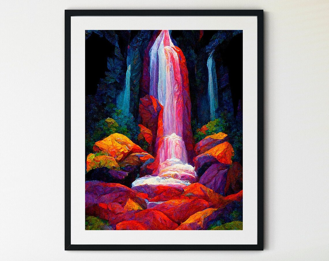 Ruby Falls, Tennessee Waterfall Landscape Art Print