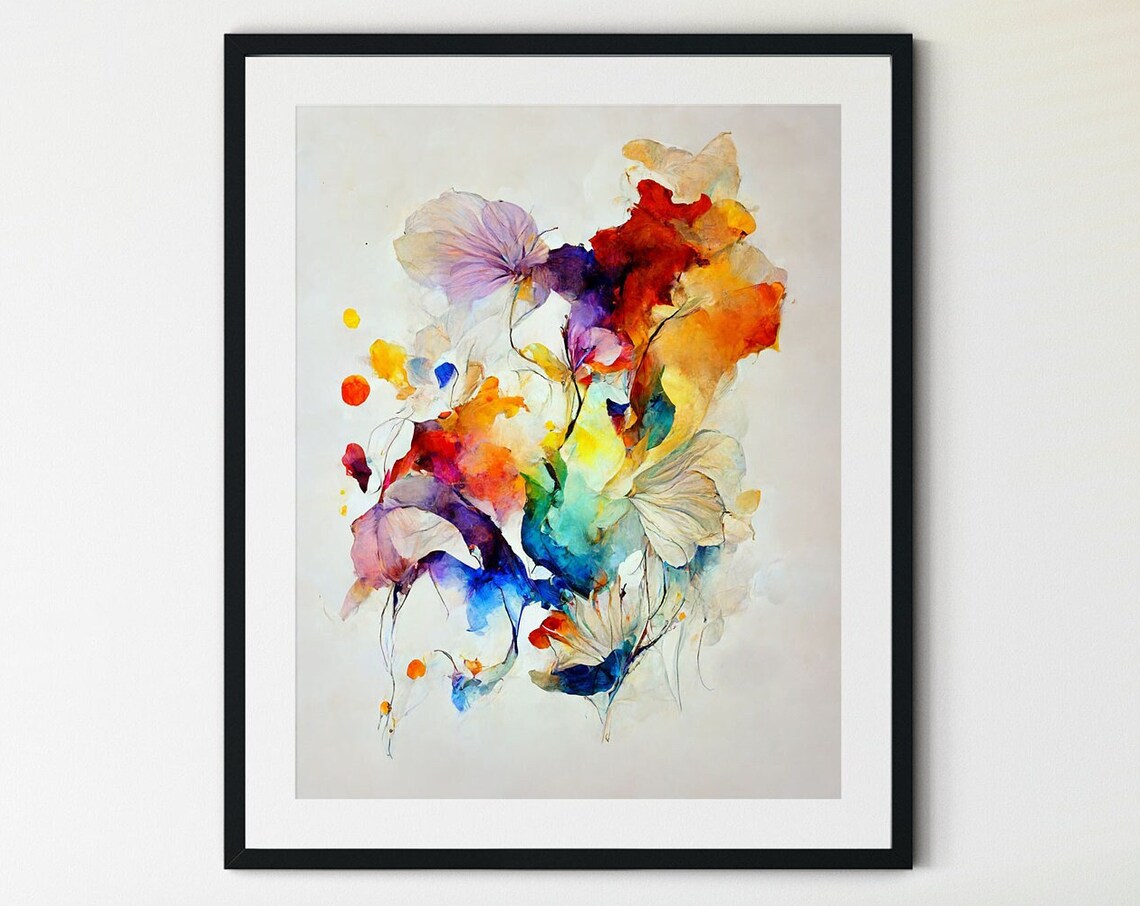 Abstract Brush Modern Wall Art Art Print