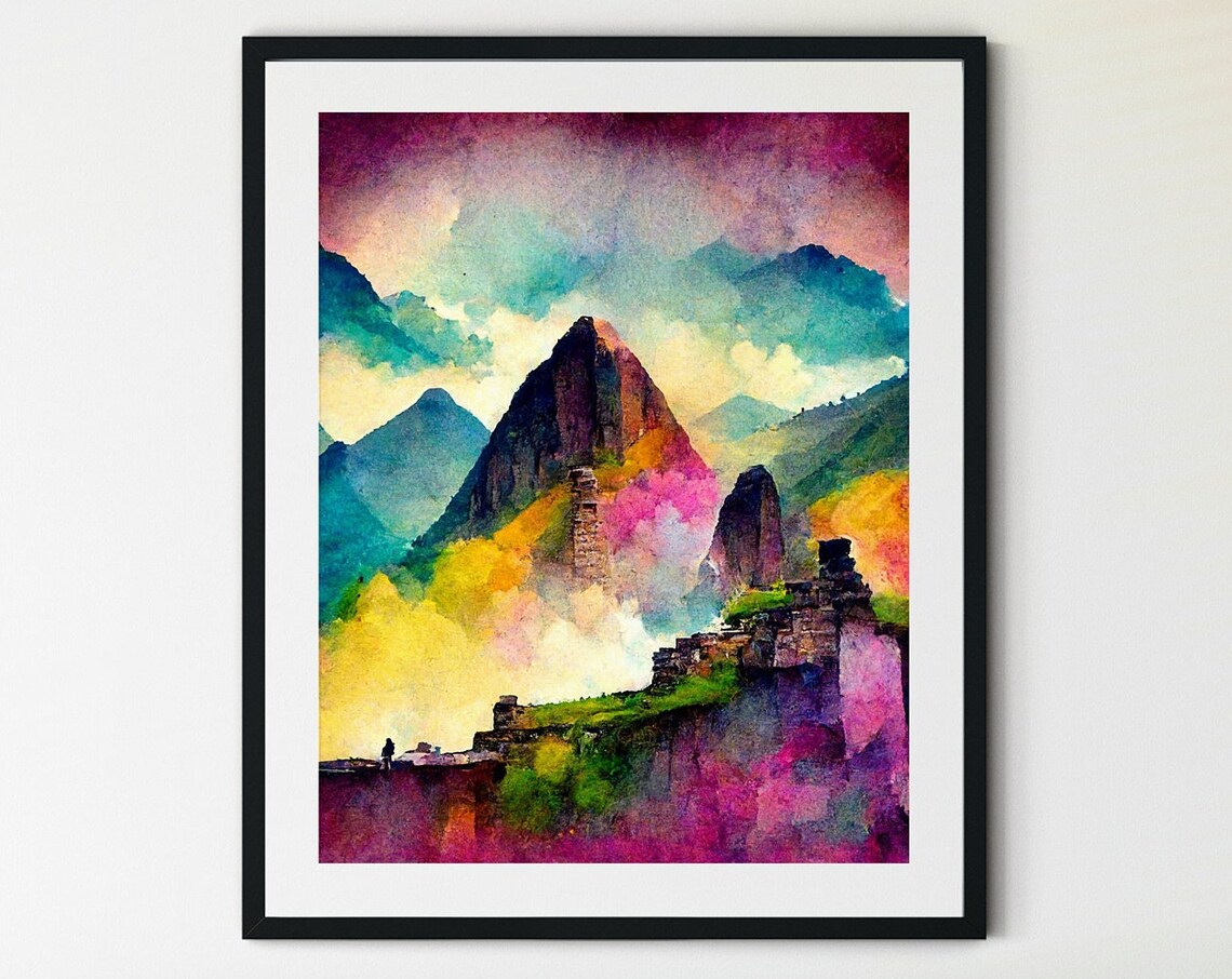 Machu Picchu Peru Travel Poster, Travel Poster