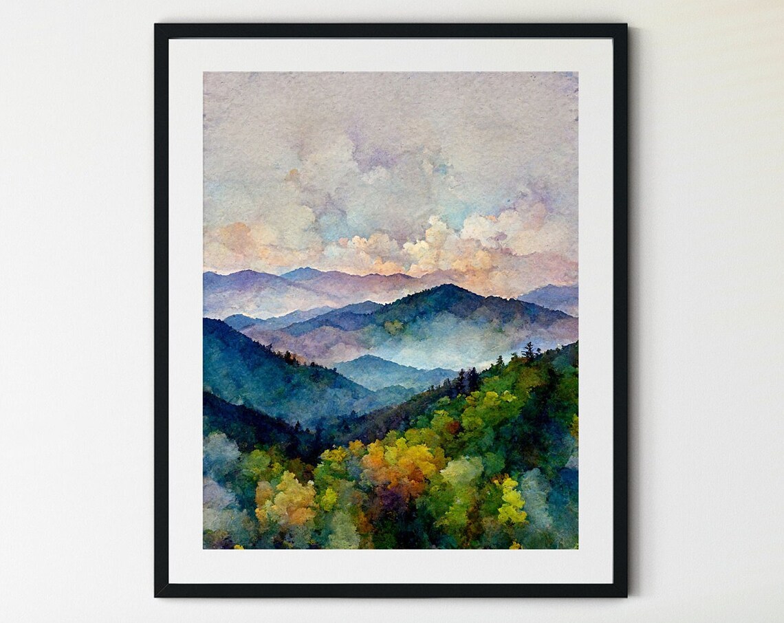 Great Smoky Mountains Art Print, National Park Landscape