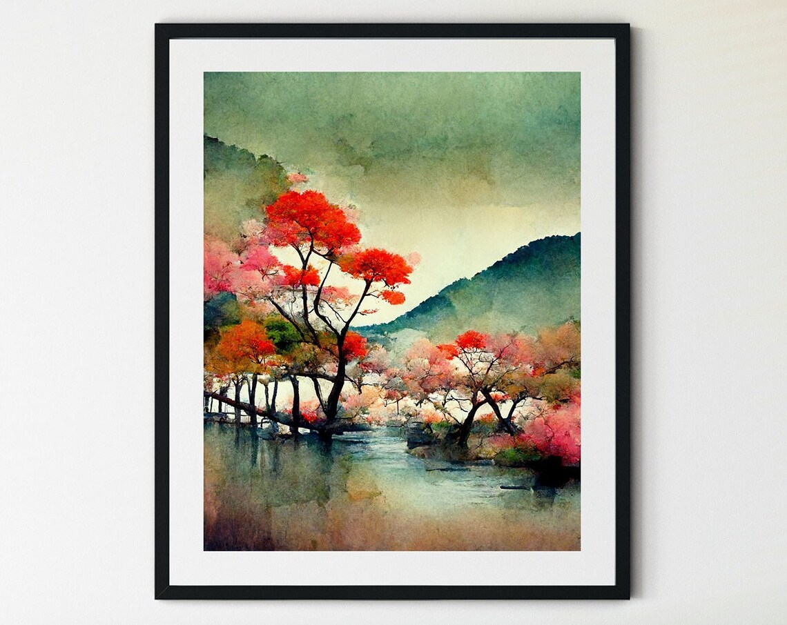 Arashiyama Kyoto Travel Poster, Japanese Wall Art