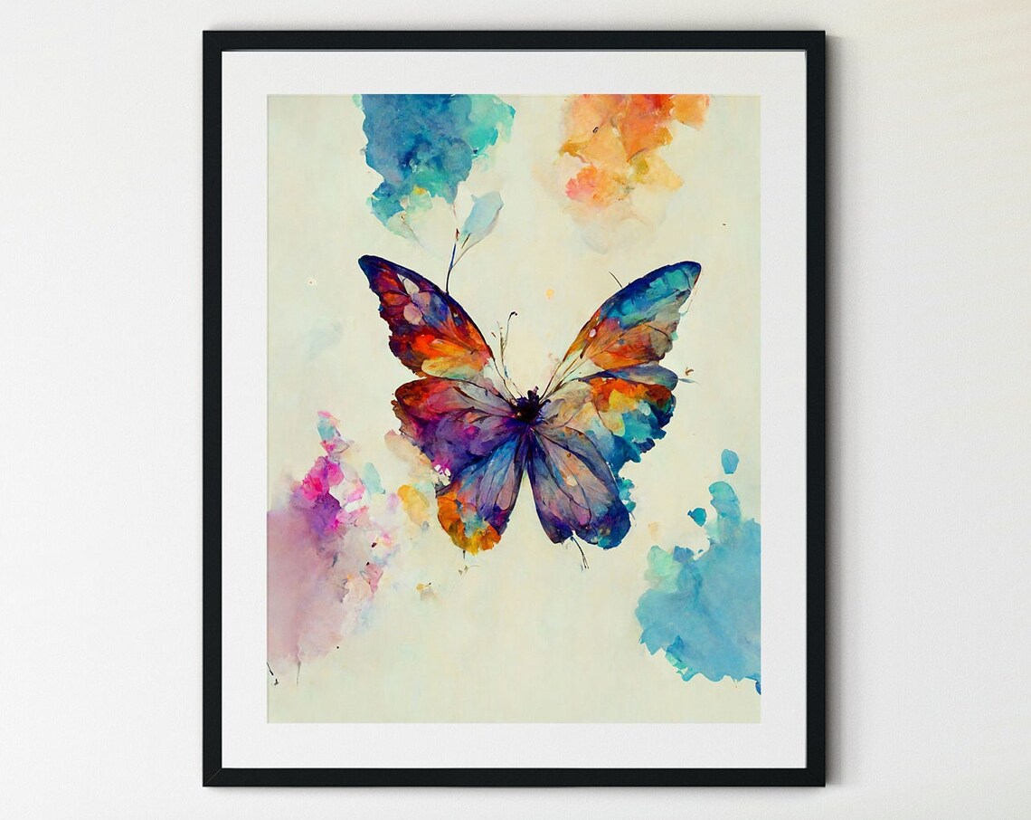 Butterfly Print, Rainbow Butterfly Natural History Art