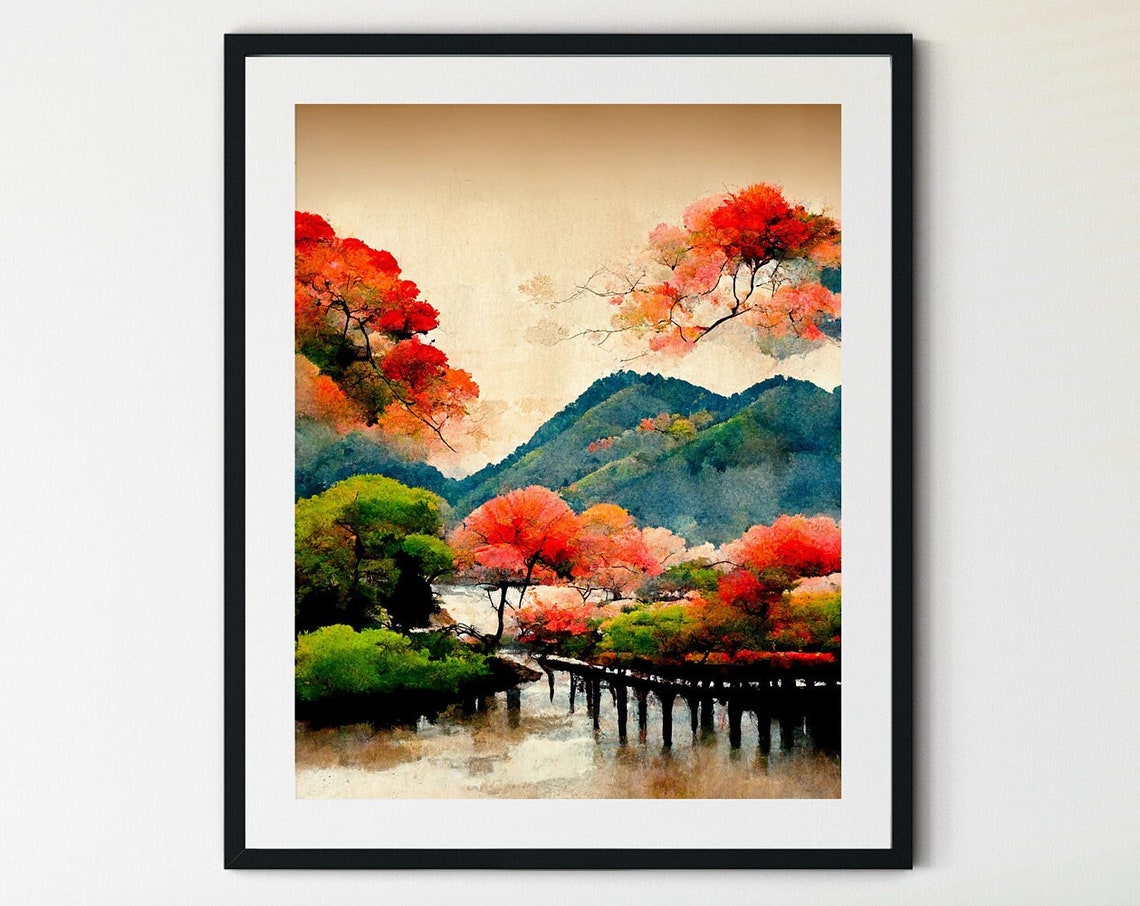 Arashiyama Print Kyoto Wall Art Kyoto Japan Print Kyoto Travel Poster Japanese Art Print Japanese Wall Art Japan Wall Art Japan Print