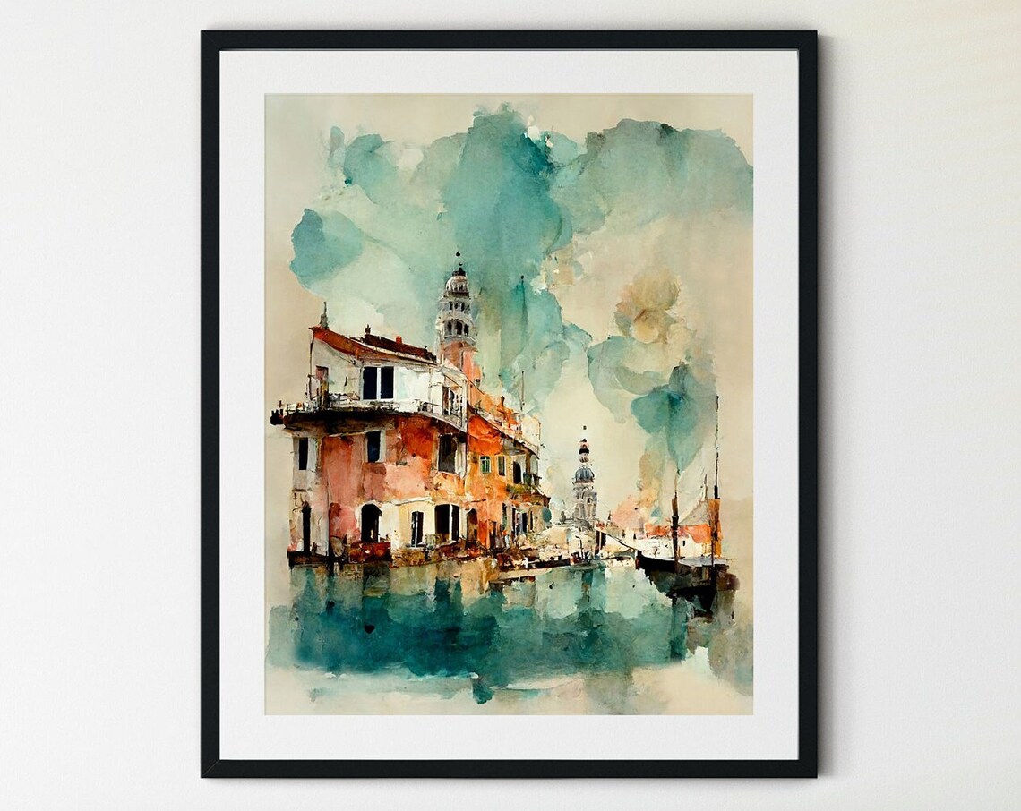 Venice Travel Poster, Italy City Art Print