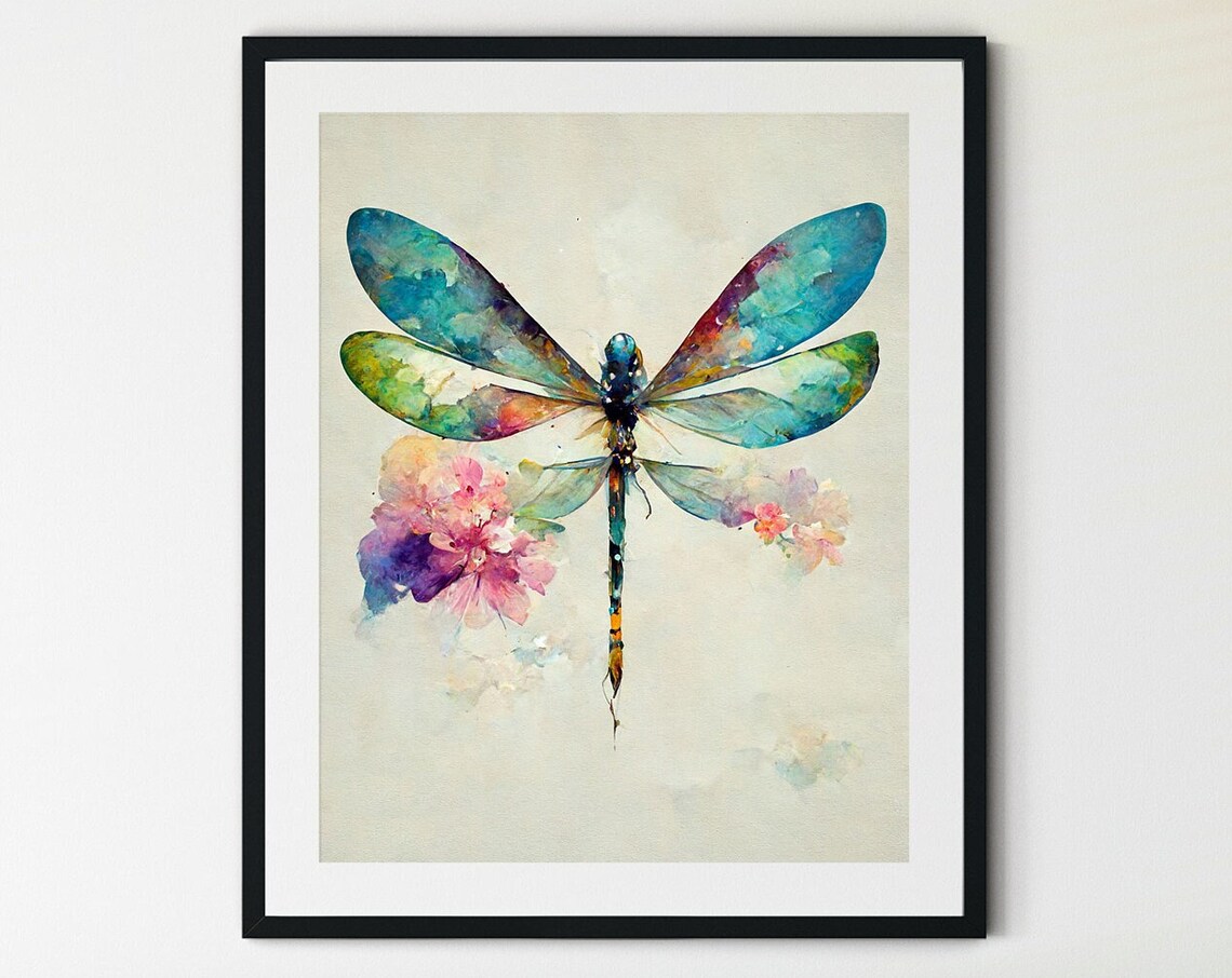 Dragonfly Nursery Wall Art Print, Girls Room Decor