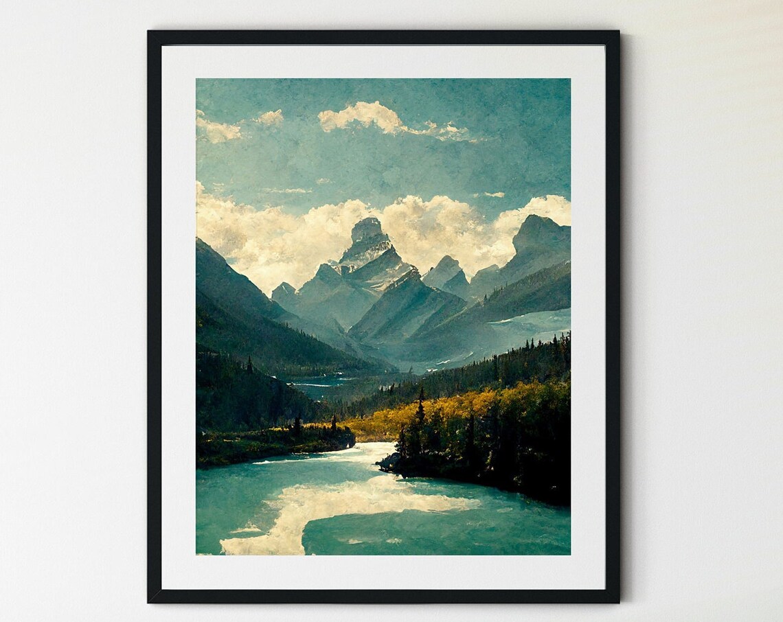 Banff Travel Poster, Canada Wall Art Print
