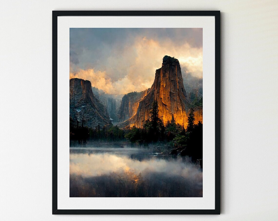 Yosemite National Park Mountain Art Print