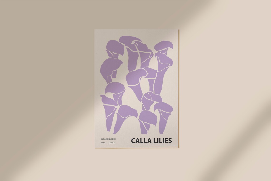 Calla Lilies 02 Abstract Botanical Art Print - Image 3