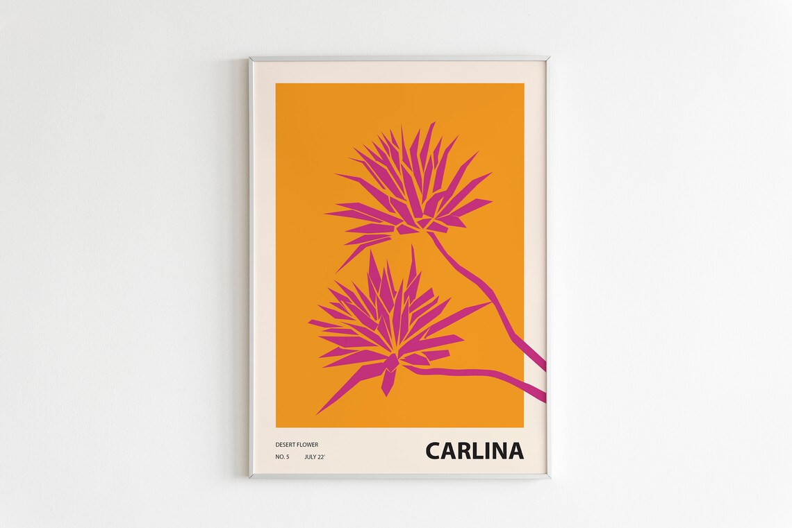Abstract Botanical Flower Illustration Art Print