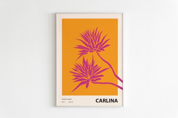 Abstract Botanical Flower Illustration Art Print