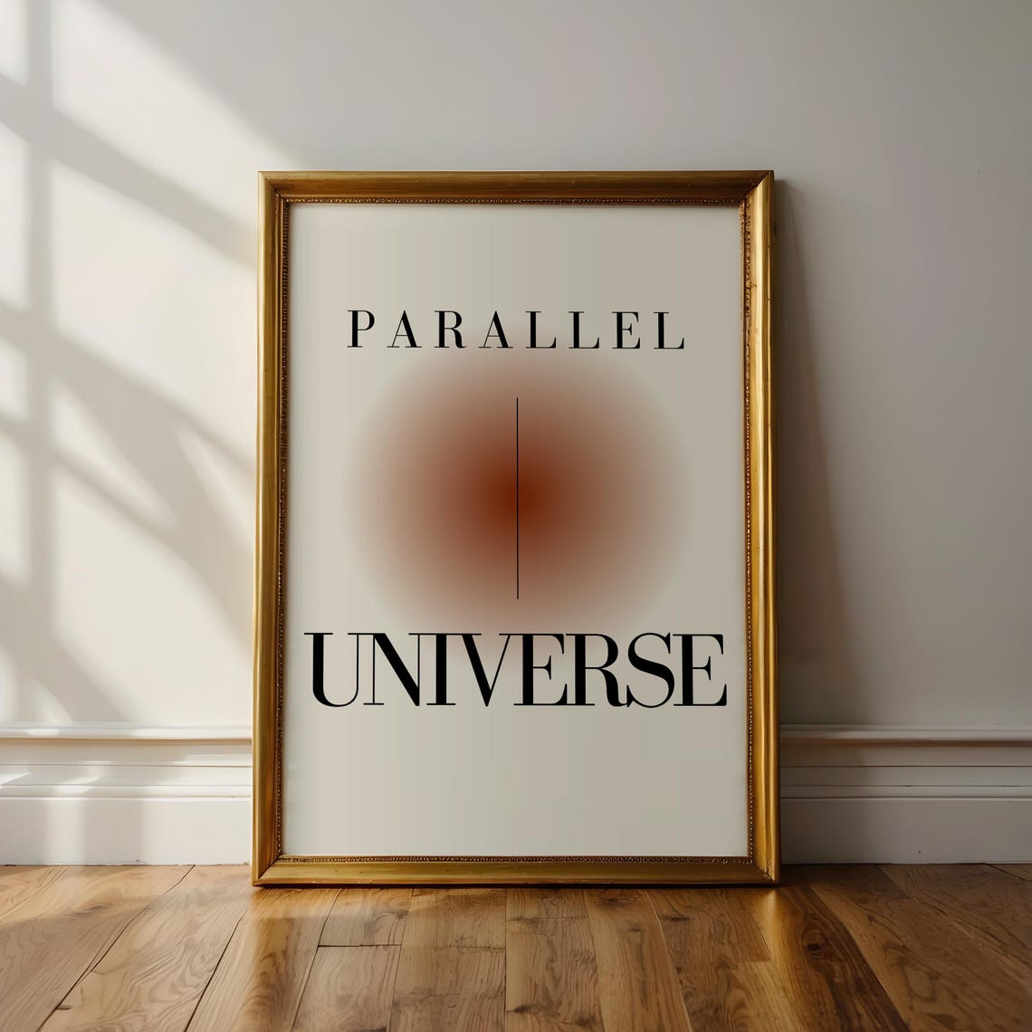 Parallel Universe Minimalist Typography Gradient Circle Art Poster - Image 3