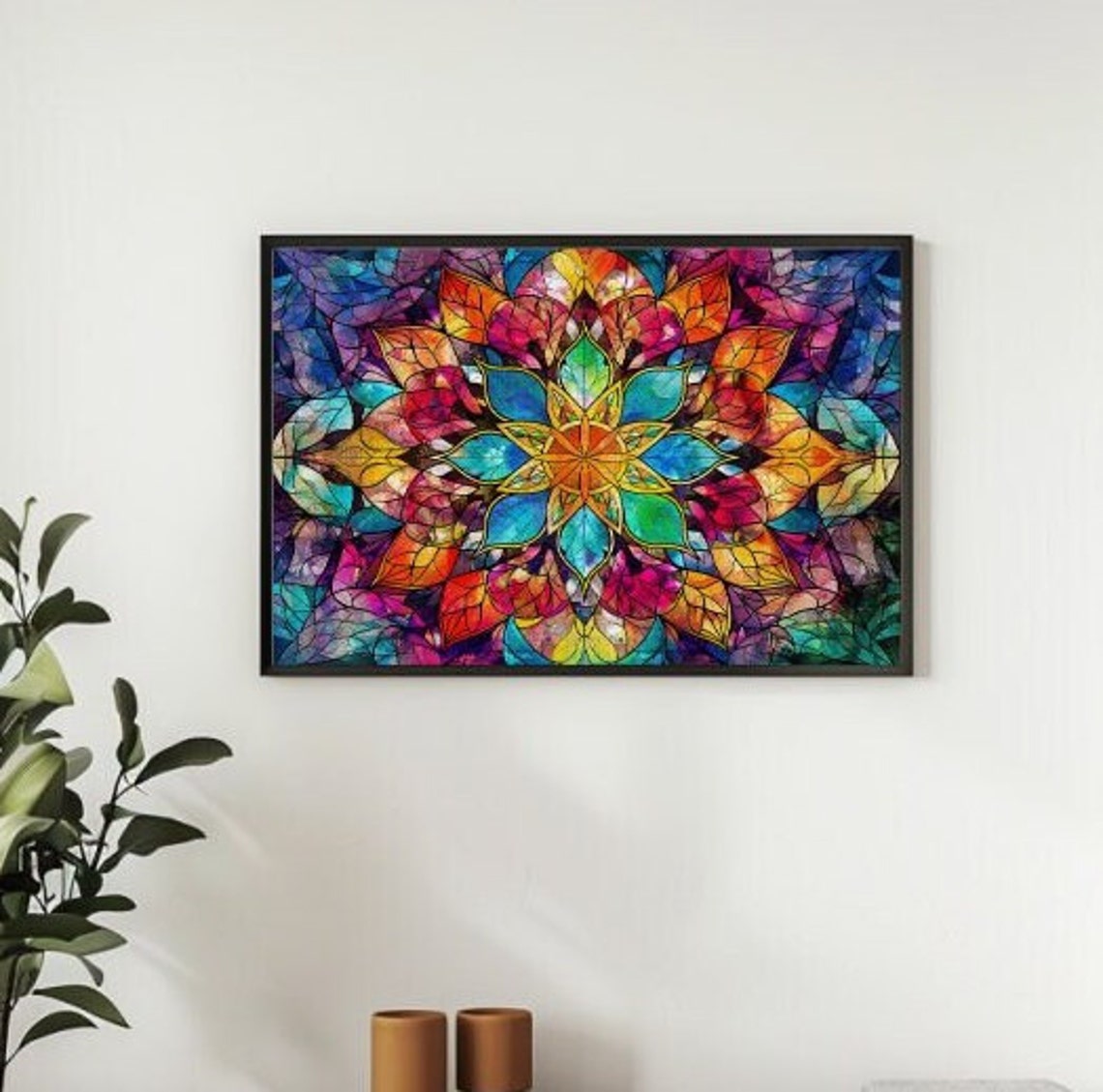 Stained Glass Mandala Flower Jigsaw Puzzle 500 1000 Mandala Puzzles Art For Adult Wooden Picture Puzzle For Birthdaymomfamily Gift Decor - Image 3