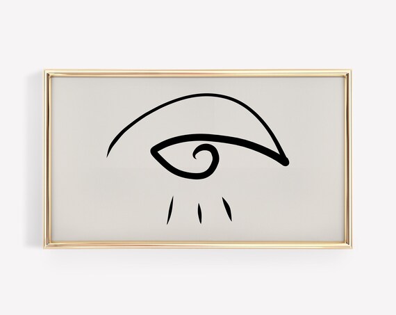 Frame Tv Art Modern Abstract Line Art Minimalist Wall Art Minimal Neutral Tv Art