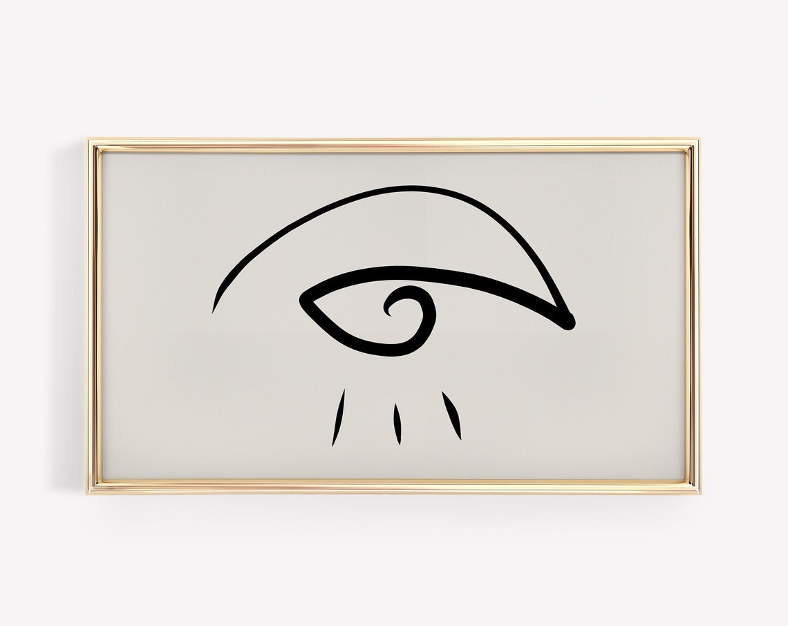 Bold Stylish Abstract Single Line Eye Minimalist Modern Wall Art