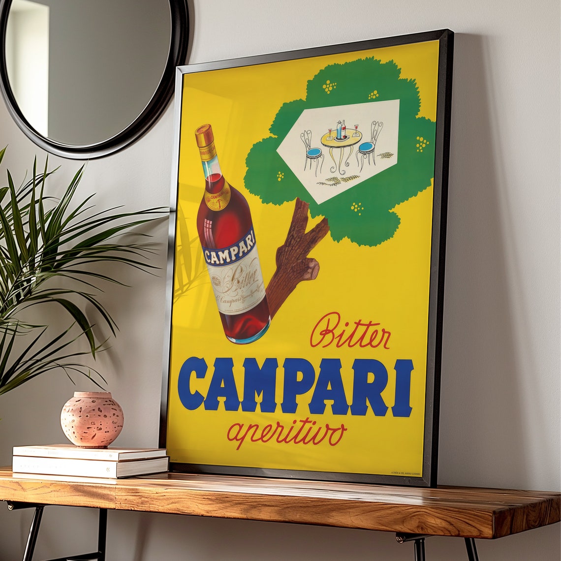 Bitter Campari Aperitivo Bottle Classic Italian Advertising Poster - Image 2