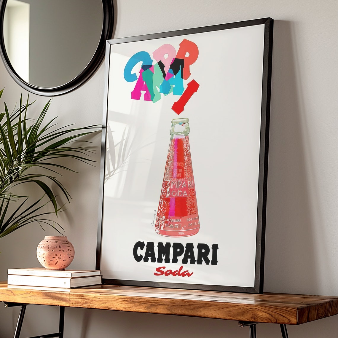 Vintage Classic Campari Soda Advertising Art Retro Cocktail Poster - Image 2