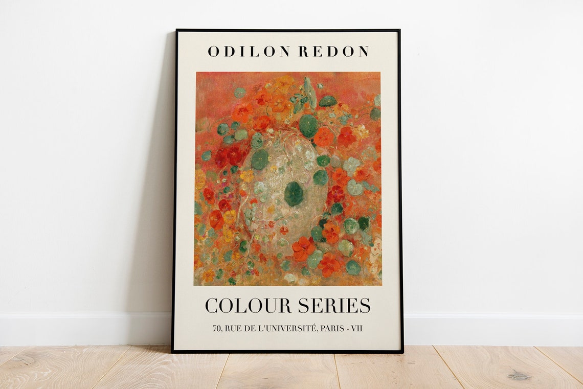 Odilon Redon Nasturtiums Floral Colour Series Exhibition Print - Image 2