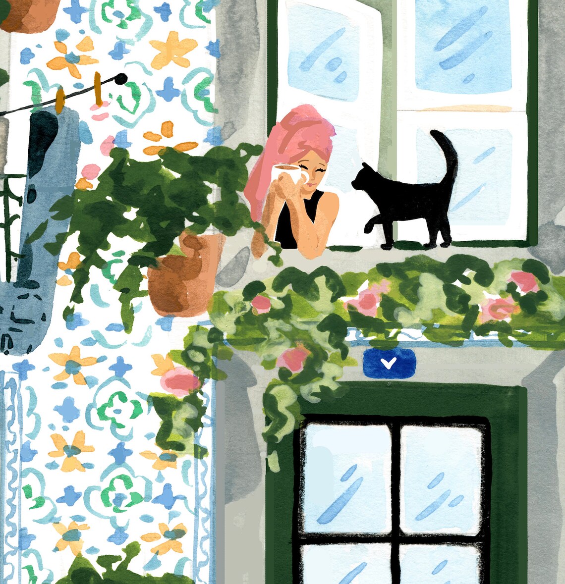 Portugal Art Print, Lisbon Illustration, Watercolor - Image 2