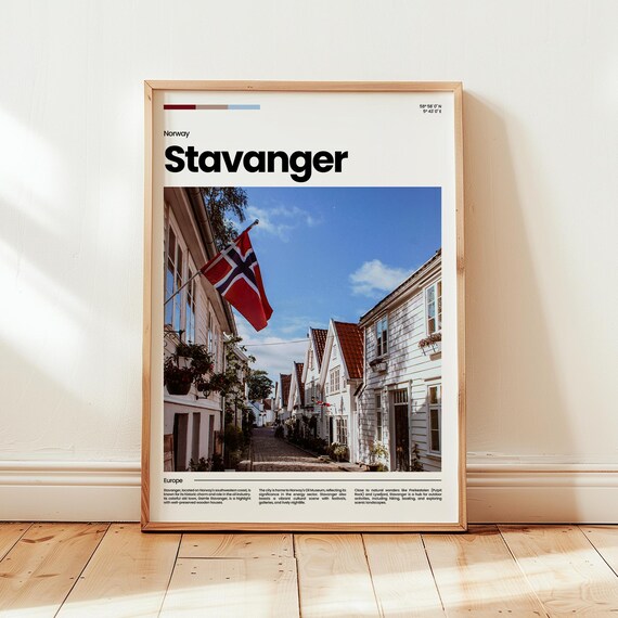 Stavenger Poster Print Photo Wall Art Norway Travel Gift