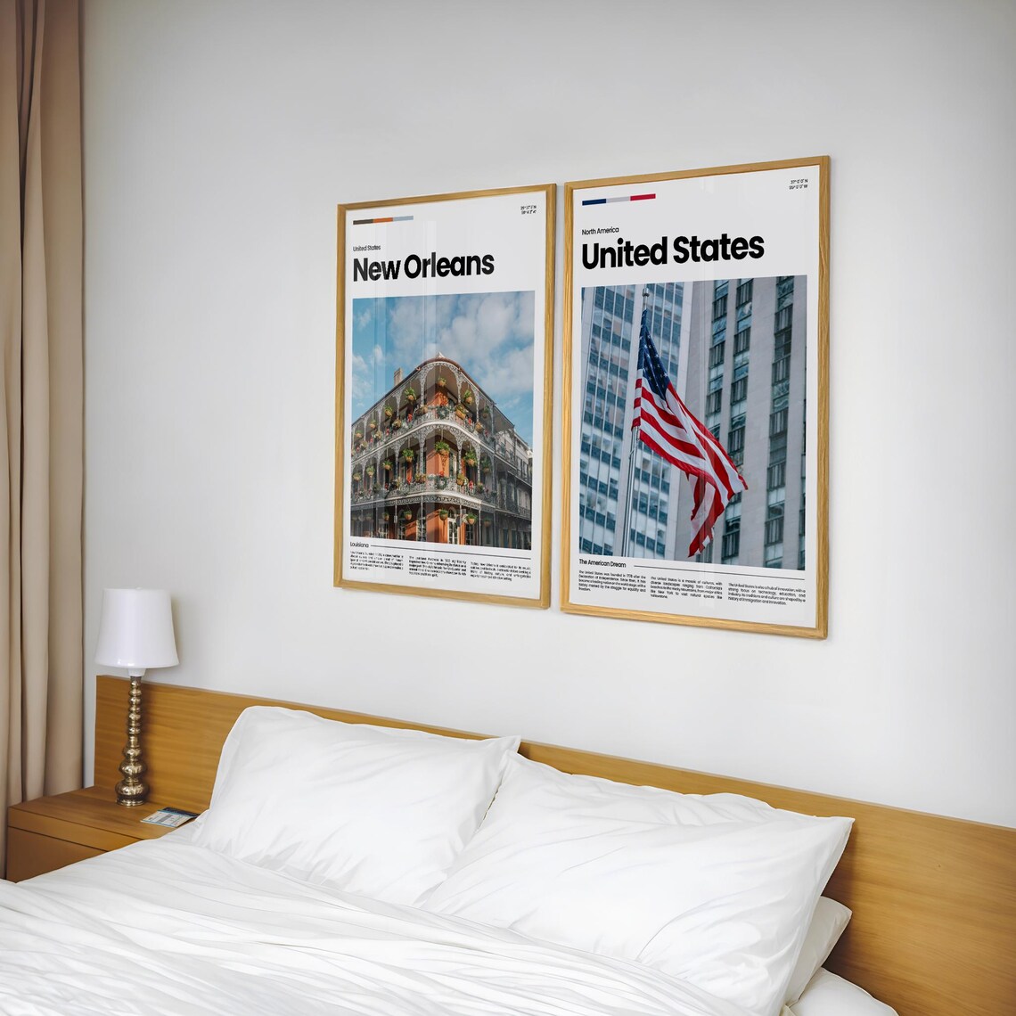 United States American Flag Skyscraper City The American Dream Poster - Image 2