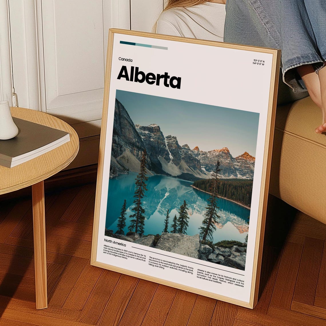 Alberta Moraine Lake Rocky Mountain Turquoise Lake Travel Poster - Image 3