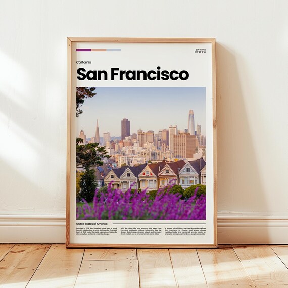 San Francisco Poster Print Photo Travel Gift