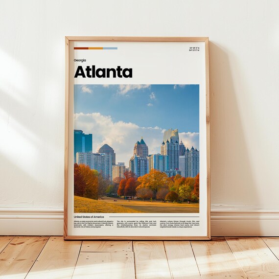 Atlanta Poster Print Photo Wall Art Georgia Travel Gift