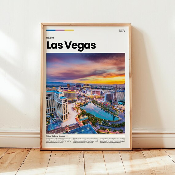 Las Vegas Poster Print Photo Wall Art Nevada Travel Gift