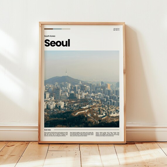 Seoul Poster Print Photo Wall Art South Korea Travel Gift