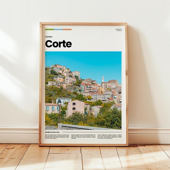 Corte Poster Print Photo Wall Art Corsica Travel Gift