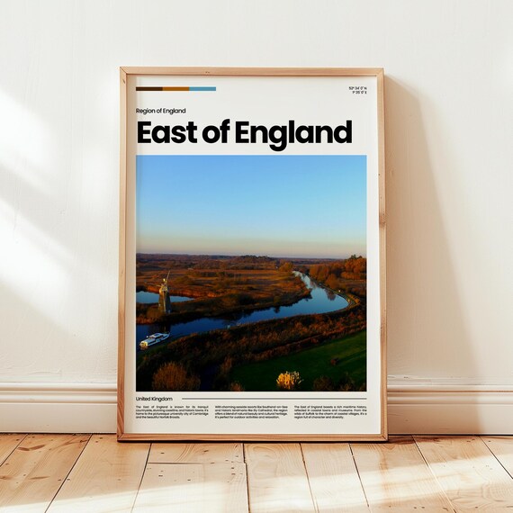 East Of England Poster Print Photo Travel Gift