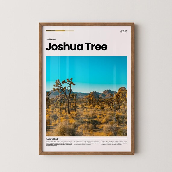 Joshua Tree National Park California Desert Dusk Landscape Poster