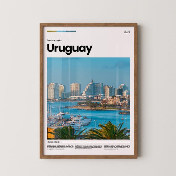 Uruguay Travel Poster Uruguay Poster Uruguay Photo Poster Uruguay Art Print South America Poster Travel Poster Print Travel Gift
