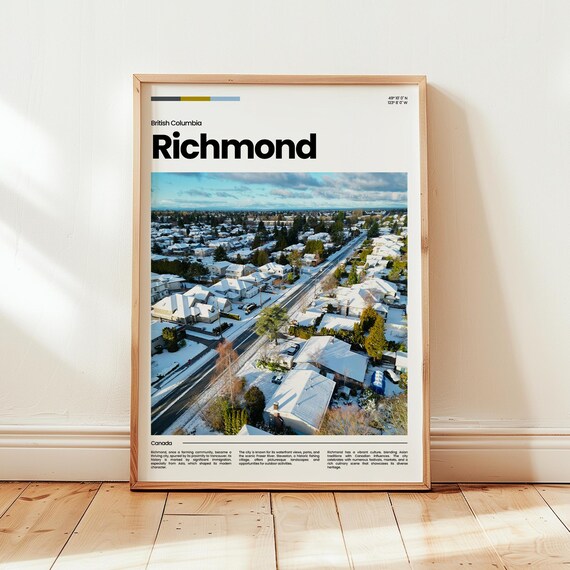 Richmond Poster Print Photo Wall Art Canada Travel Gift