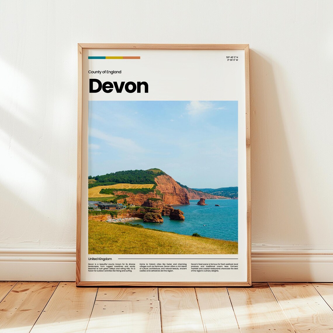Devon Poster Print Photo Wall Art England Travel Gift