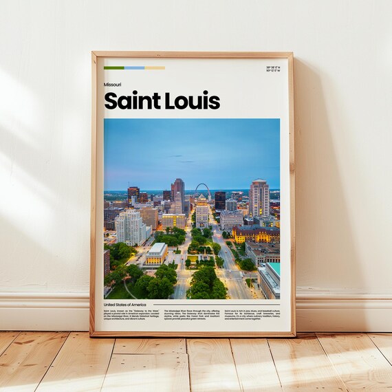 Saint Louis Poster Print Photo Wall Art Missouri Travel Gift