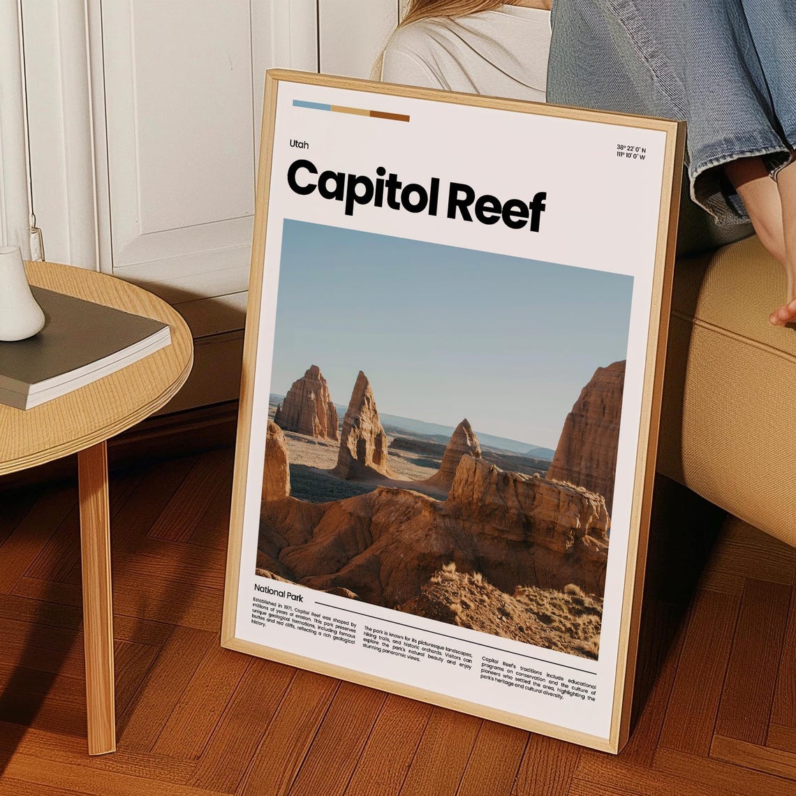 Capitol Reef National Park Utah Red Sandstone Domes Spires Poster - Image 3