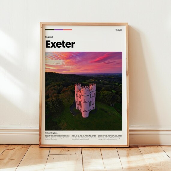 Exeter Poster Print Photo Wall Art England Travel Gift