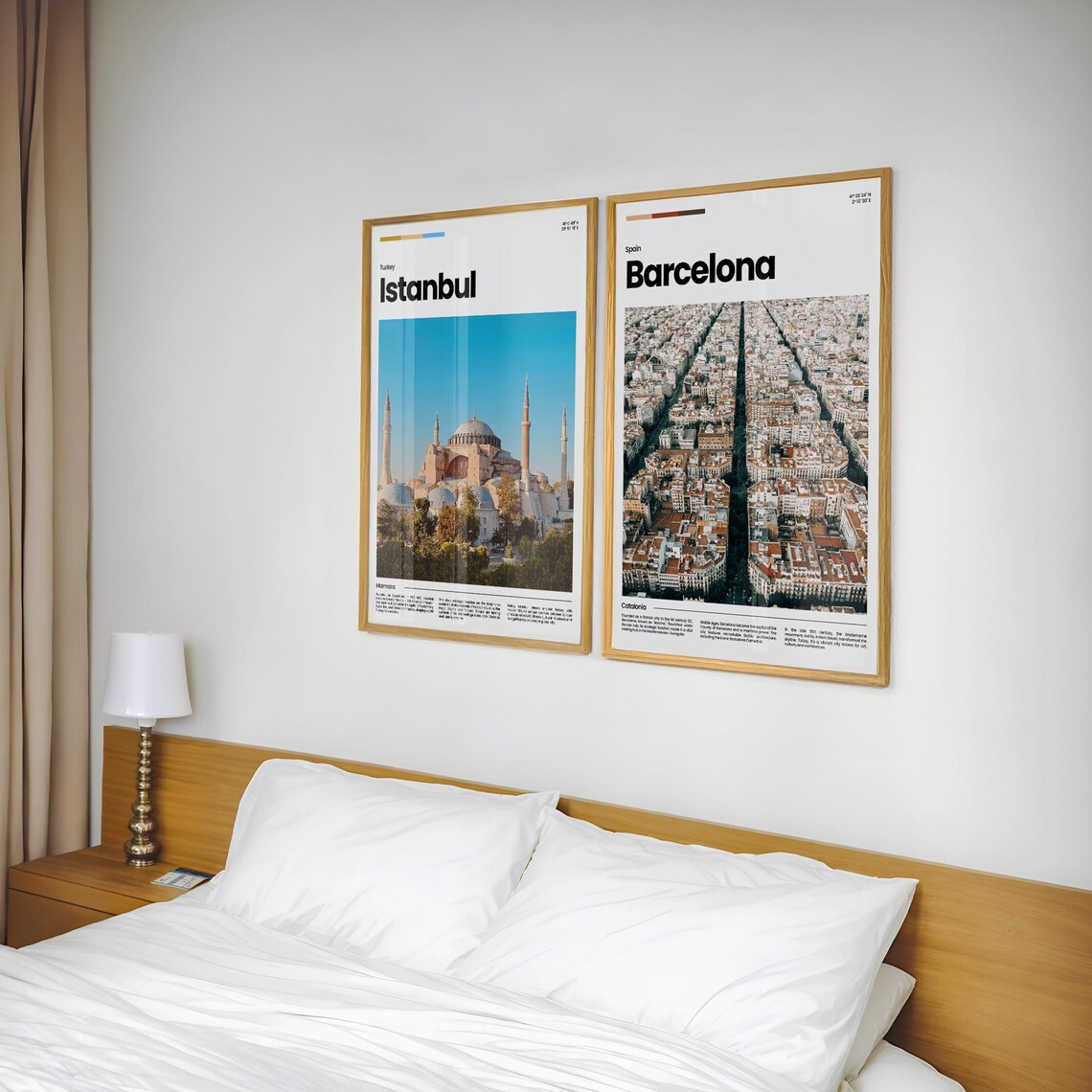 Barcelona Spain Aerial City Grid Modernist Travel Art Poster - Image 2