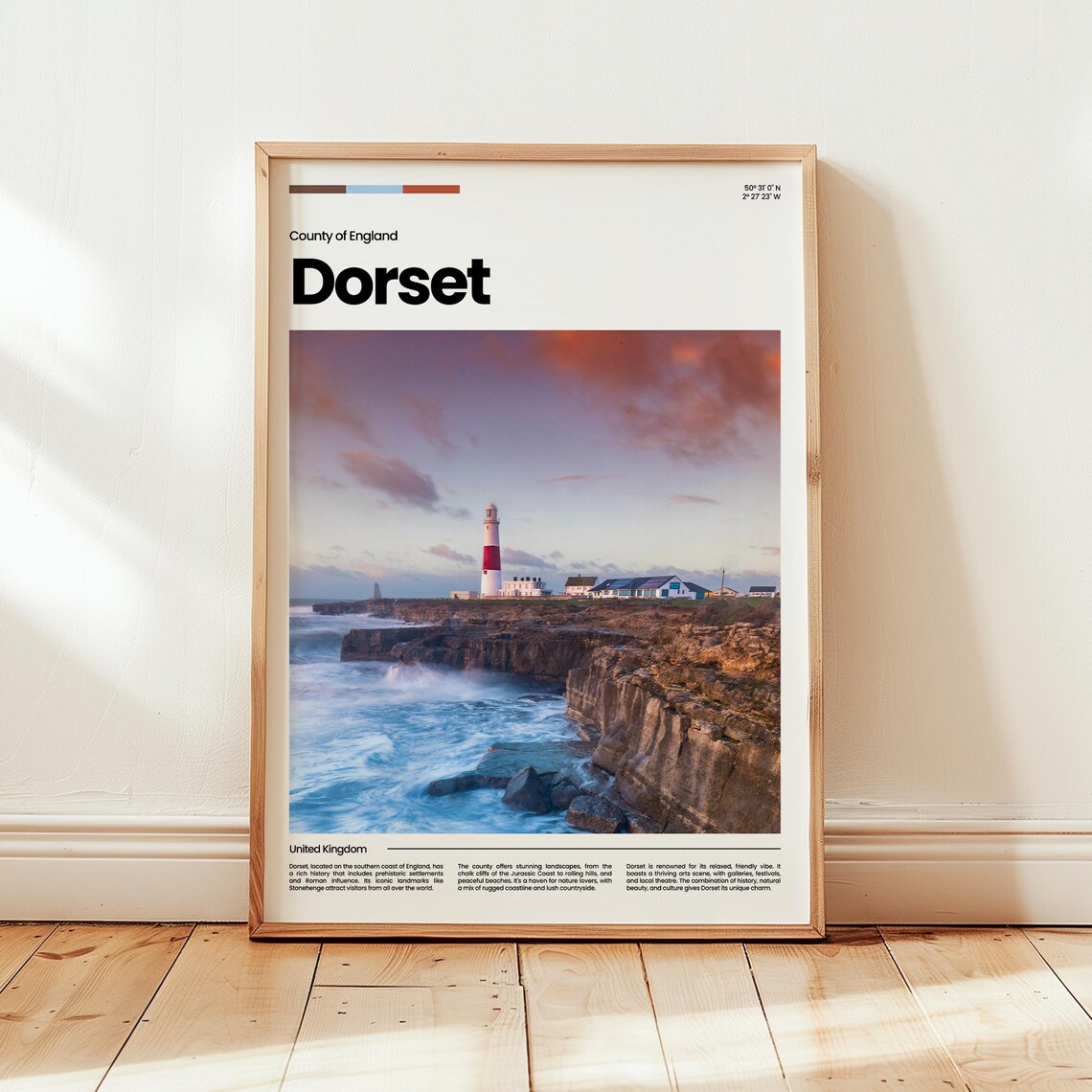 Dorset Poster Print Photo Wall Art England Travel Gift