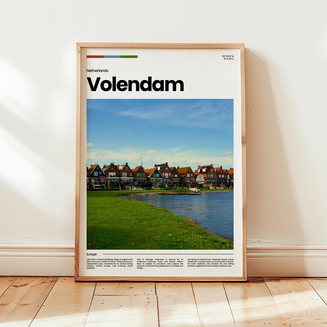 Volendam Poster Print Photo Wall Art Netherlands Travel Gift