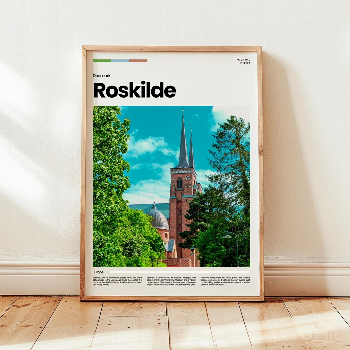 Roskilde Poster Print Photo Wall Art Denmark Travel Gift