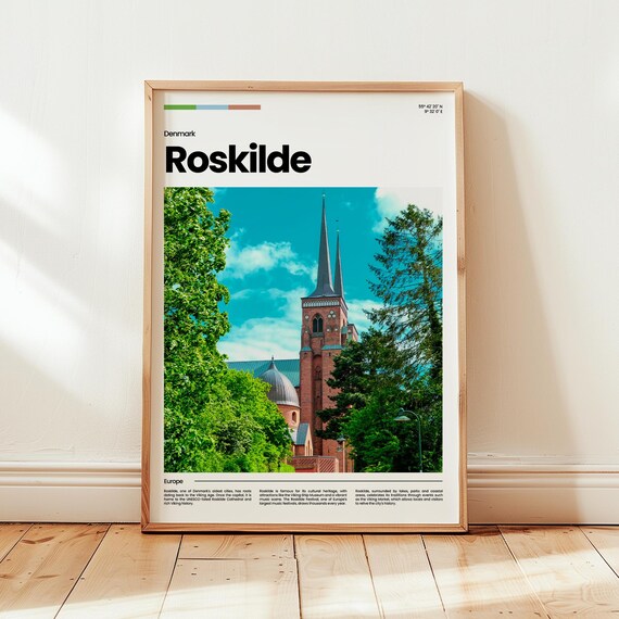 Roskilde Poster Print Photo Wall Art Denmark Travel Gift