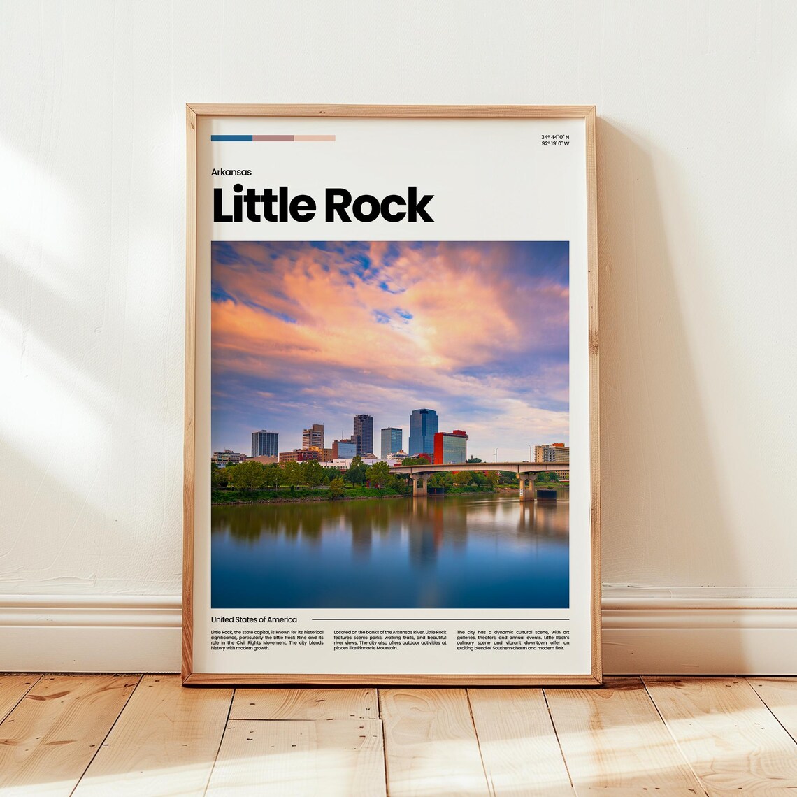 Little Rock Travel Poster, Arkansas Gift
