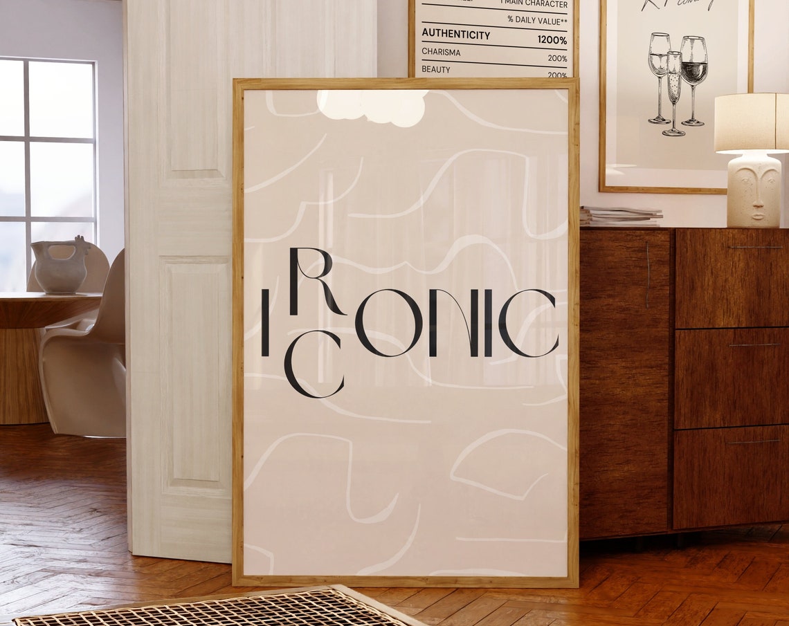 Iconic Bold Minimalist Beige Typography Statement Quote Poster