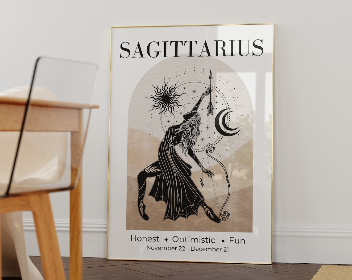 Sagittarius Zodiac Goddess Astrology Art Print