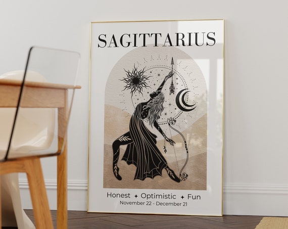 Sagittarius Zodiac Goddess Astrology Art Print